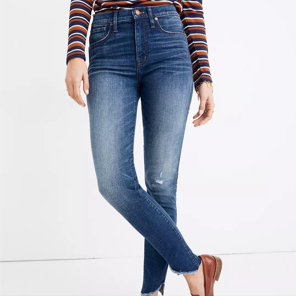 Madewell 10" High-Rise Skinny Crop Jeans: Cutout Tulip Hem Edition 24